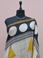 Off-White Maheshwari Silk Cotton Saree 1