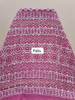 Light Pink Maheshwari Silk Cotton Saree Pallu