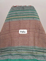 Brick Red Maheshwari Silk Cotton Saree Pallu