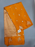 Mango Yellow Mashru Silk Saree