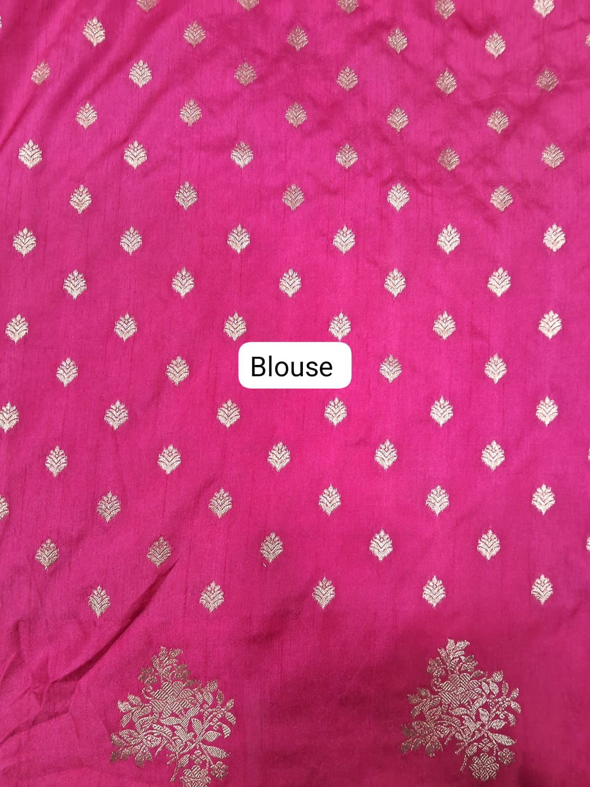 Rani Pink Mashru Silk Saree Blouse