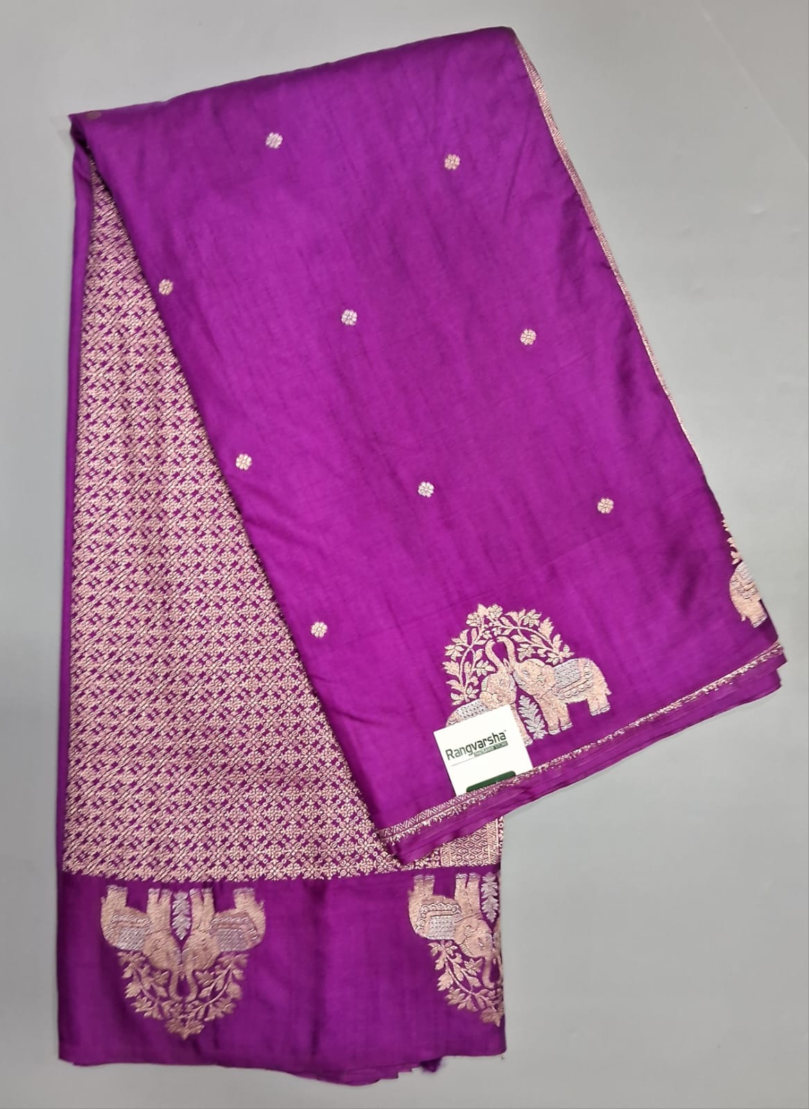 Lavender Mashru Silk Saree 