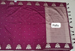 Maroon Mashru Silk Saree Pallu