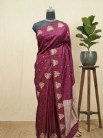 Maroon Mashru Silk Saree