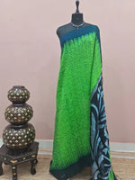 Leaf Green Pure Matka Silk Saree