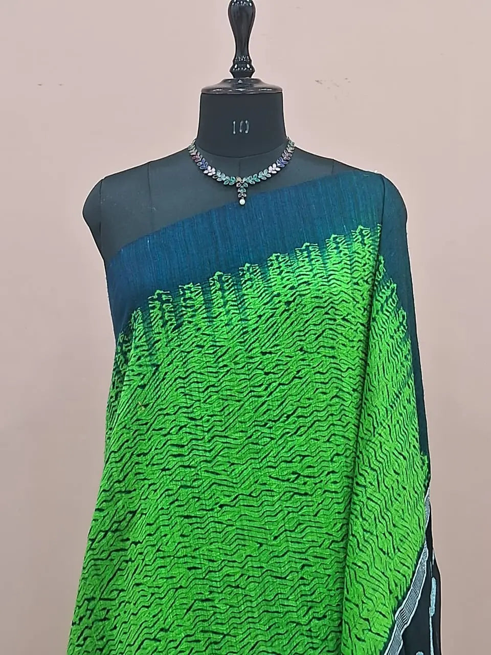 Leaf Green Pure Matka Silk Saree 1
