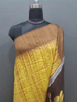 Authentic Mango Yellow Pure Matka Silk Saree 