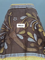 Authentic Mango Yellow Pure Matka Silk Saree pallu