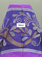 Raspberry Pink Pure Matka Silk Saree pallu