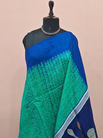 Rama Green Pure Matka Silk Saree 1