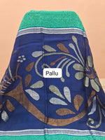 Rama Green Pure Matka Silk Saree pallu