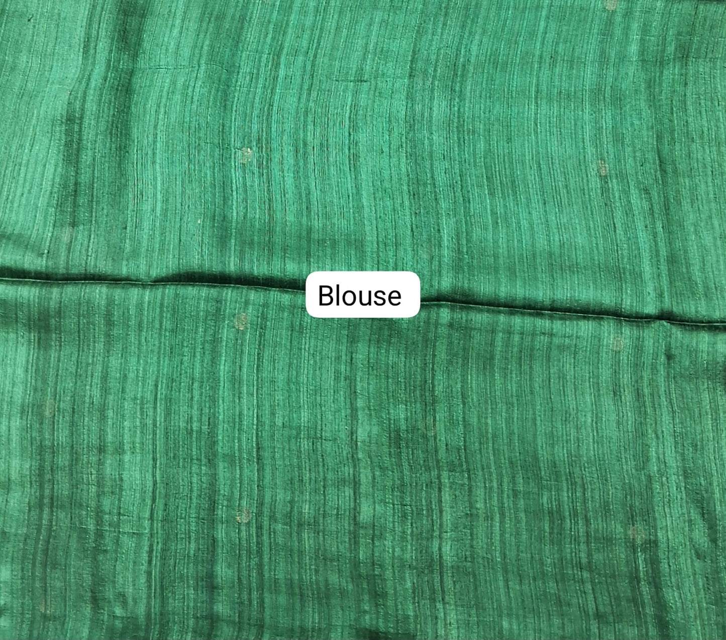 Green Pure Matka Silk Saree Blouse