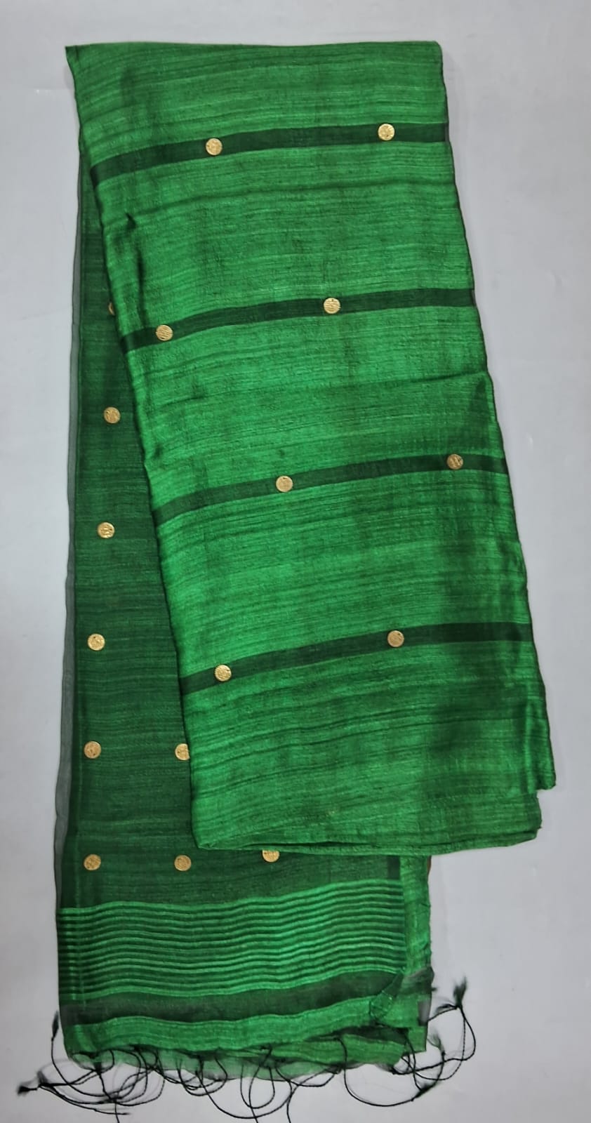 Green Pure Matka Silk Saree