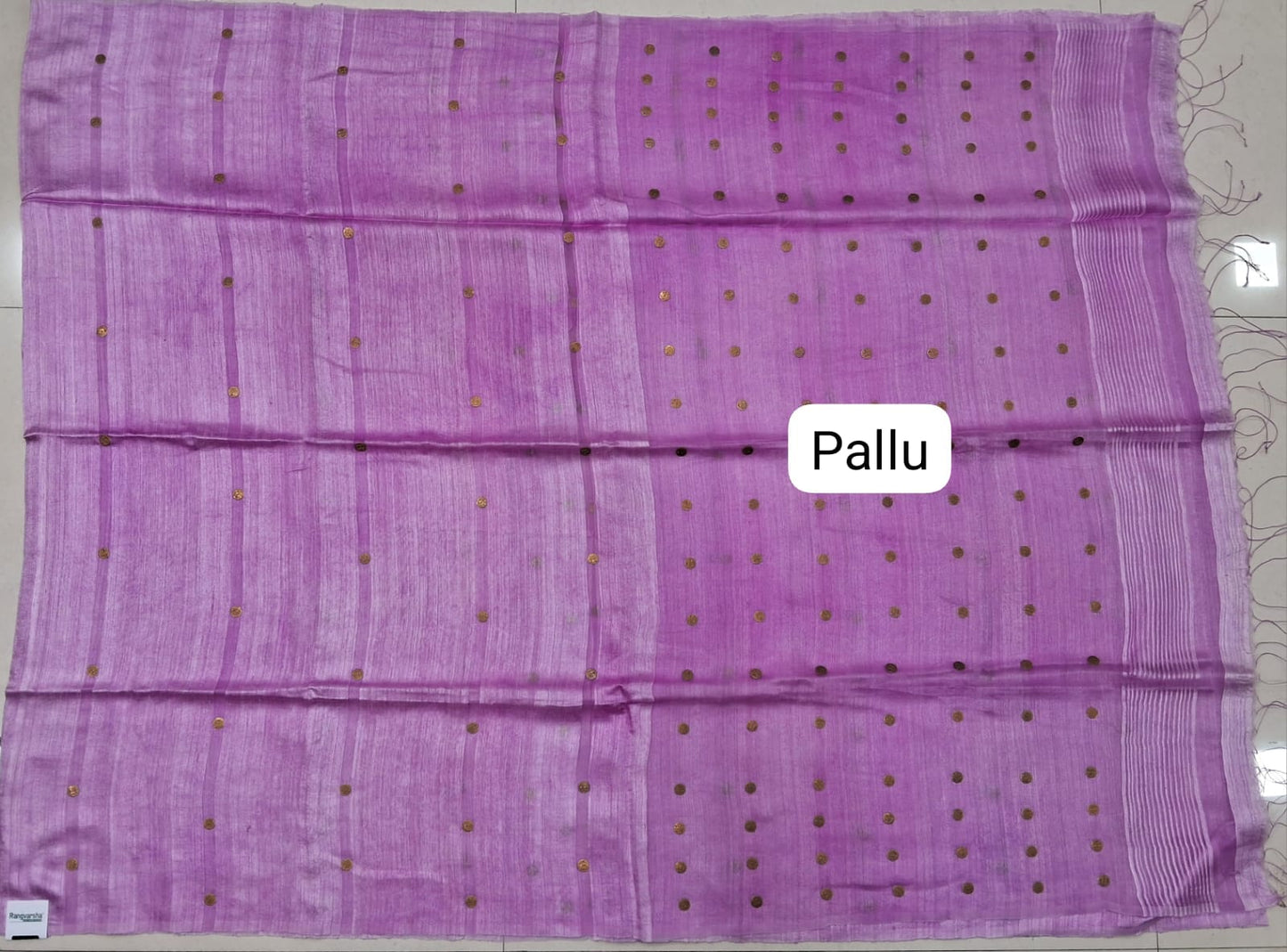 Lavender Pure Matka Silk Saree