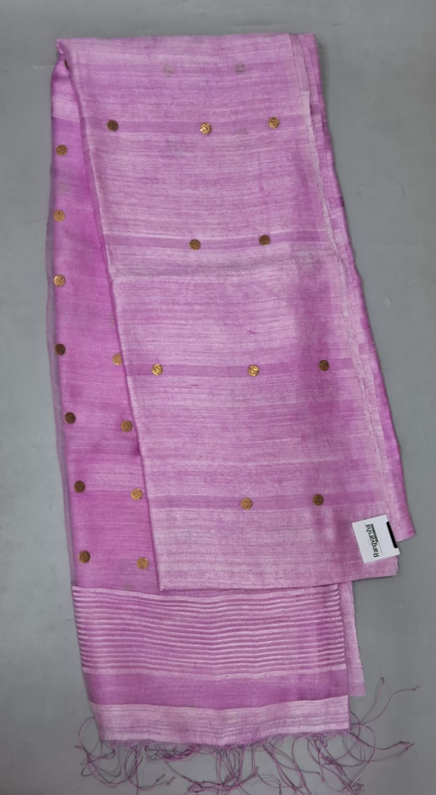 Lavender Pure Matka Silk Saree