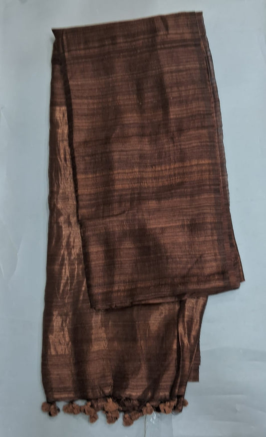 Walnut Brown Pure Matka Silk Saree