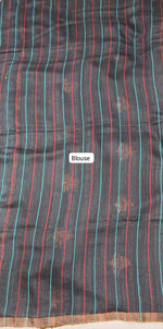 Black Pure Matka Silk Saree blouse