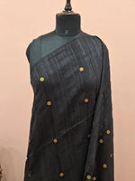 Black pure Matka Silk Saree 1