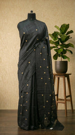 Black pure Matka Silk Saree 