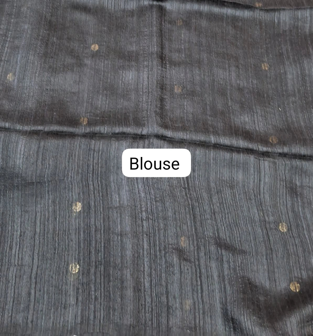 Black pure Matka Silk Saree blouse