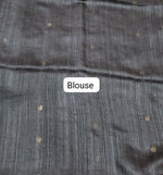 Black pure Matka Silk Saree blouse