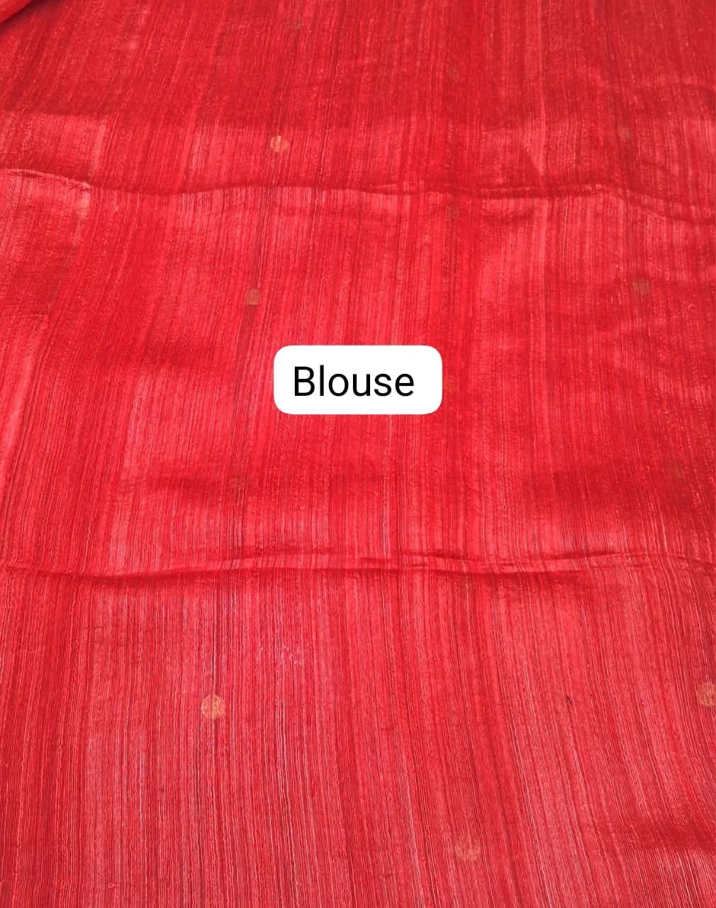 Dark orange pure Matka Silk Saree blouse