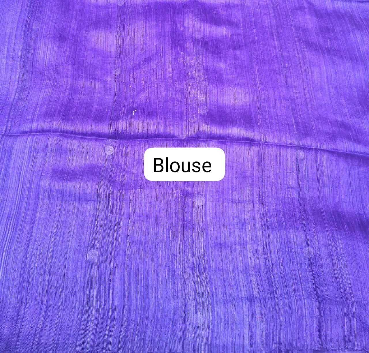 Royal blue pure Matka Silk Saree blouse