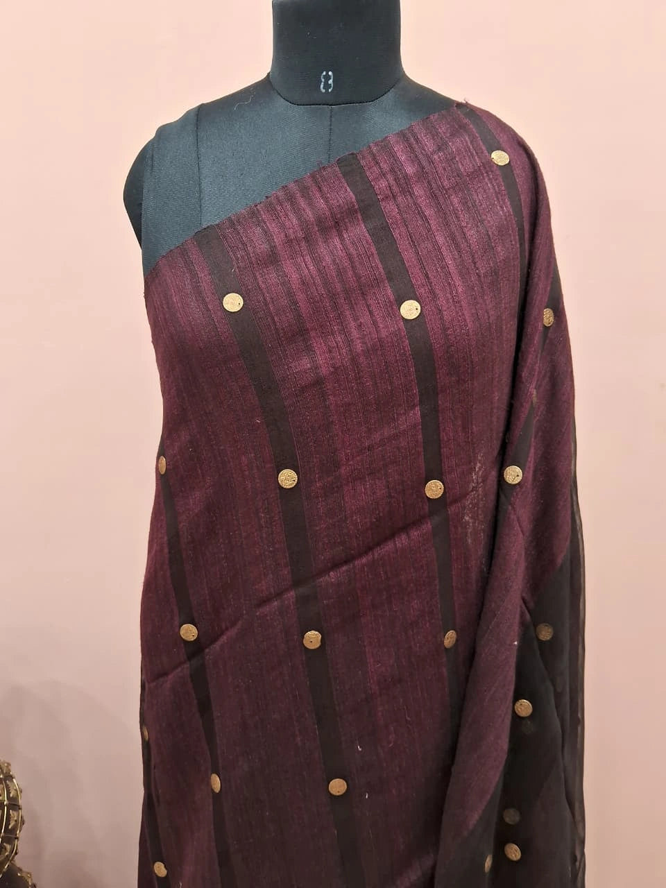 Walnut Brown Pure Matka Silk Saree 1