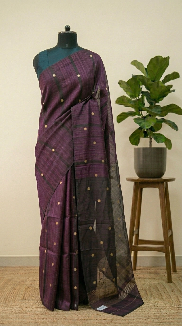 Walnut Brown Pure Matka Silk Saree 