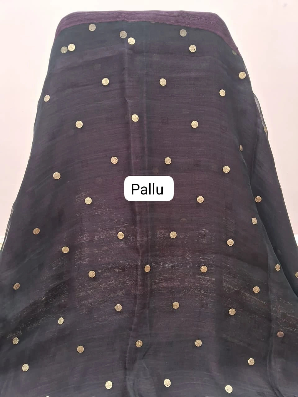 Walnut Brown Pure Matka Silk Saree pallu