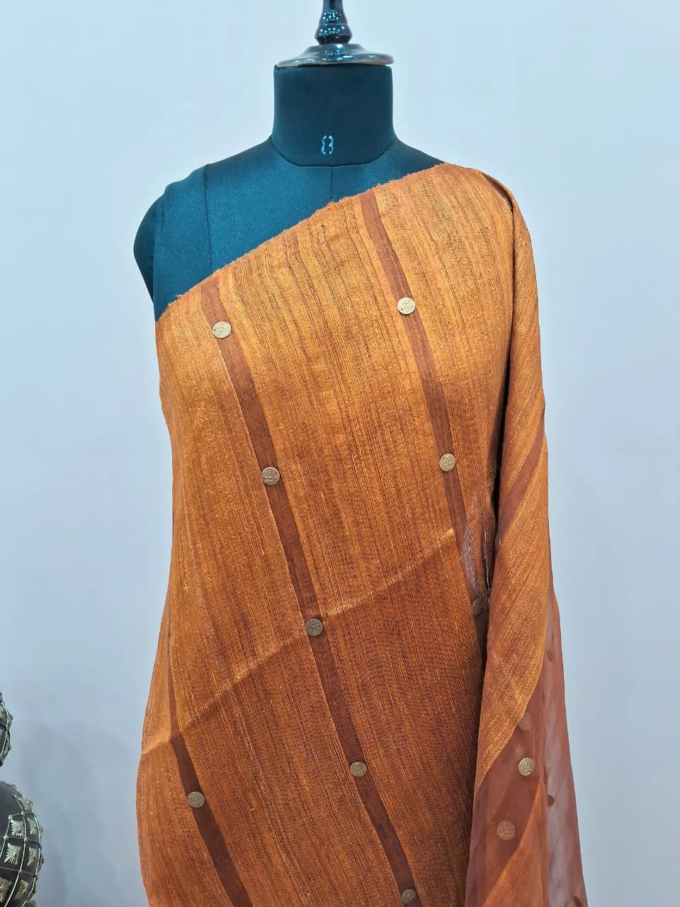 Mustard Yellow Pure Matka Silk Saree 1