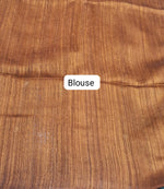 Mustard Yellow Pure Matka Silk Saree blouse