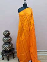 Mango Yellow Pure Matka Silk Saree 