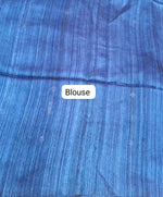 Navy Blue Pure Matka Silk Saree blouse