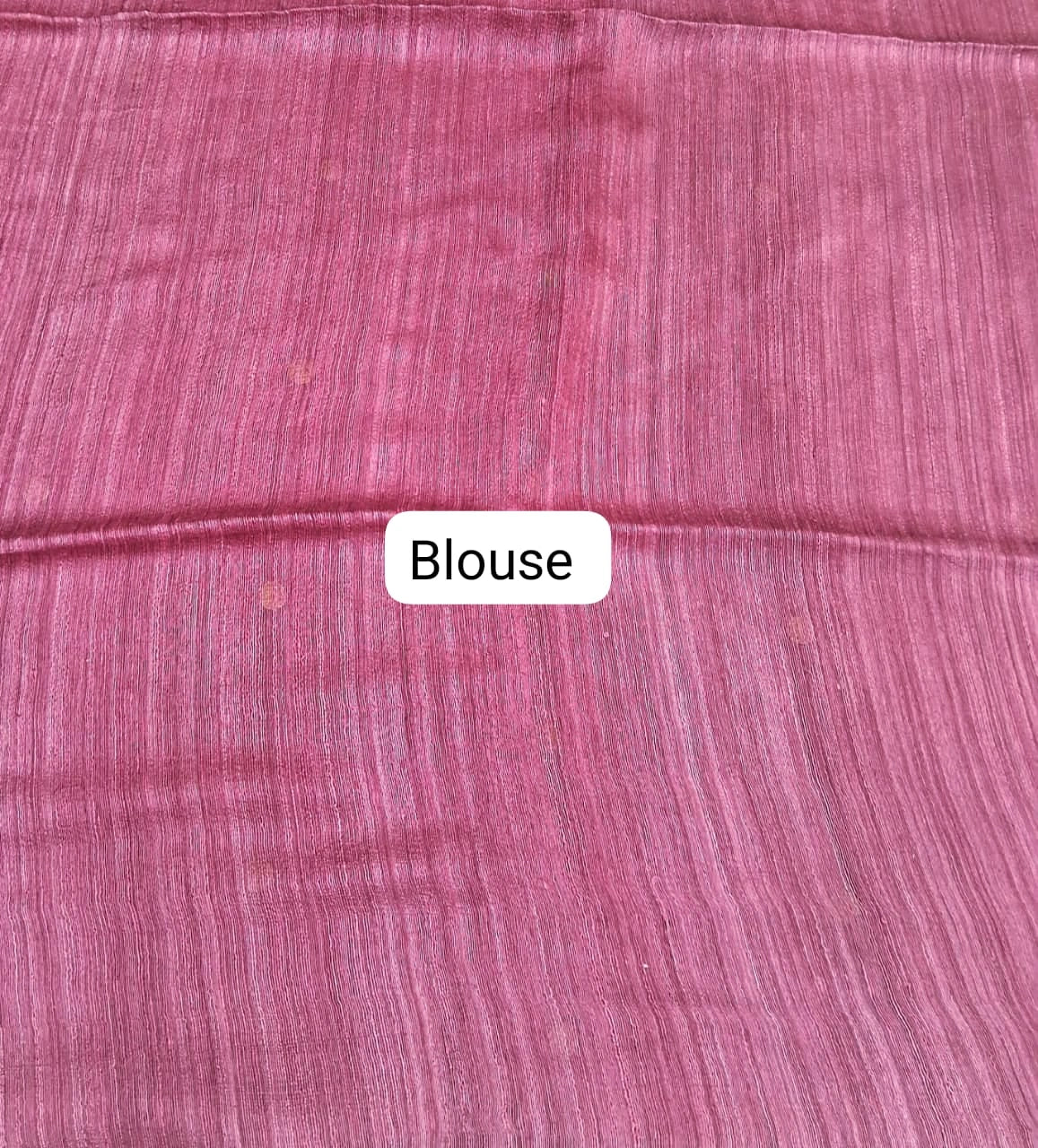 Onion Pink Pure Matka Silk Saree blouse