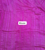 Fuchsia Pink Pure Matka Silk Saree Blouse