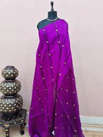 Magenta Pink Pure Matka Silk Saree