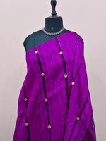 Magenta Pink Pure Matka Silk Saree 1