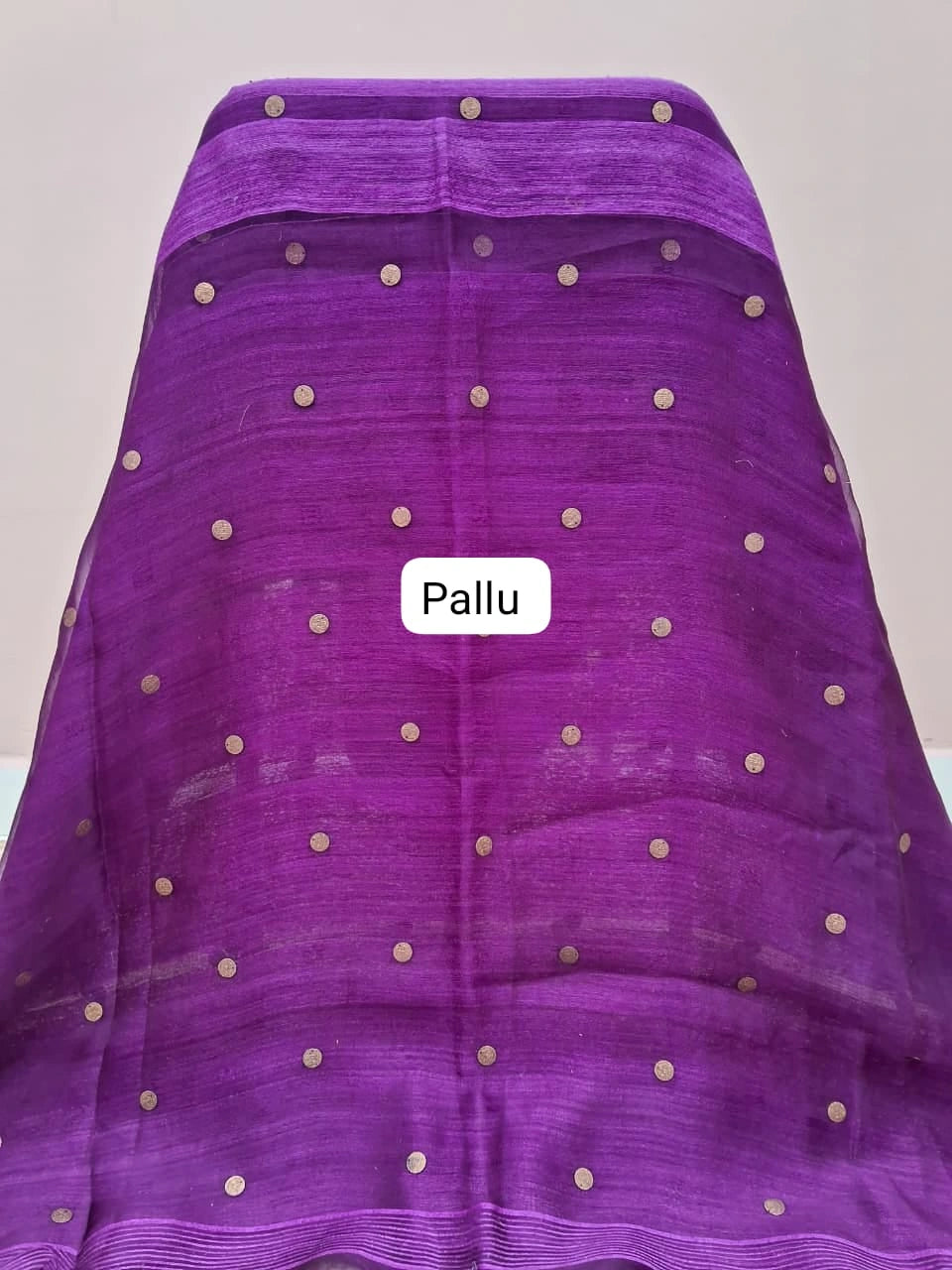 Magenta Pink Pure Matka Silk Saree Pallu