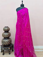 Rani Pink Pure Matka Silk Saree 