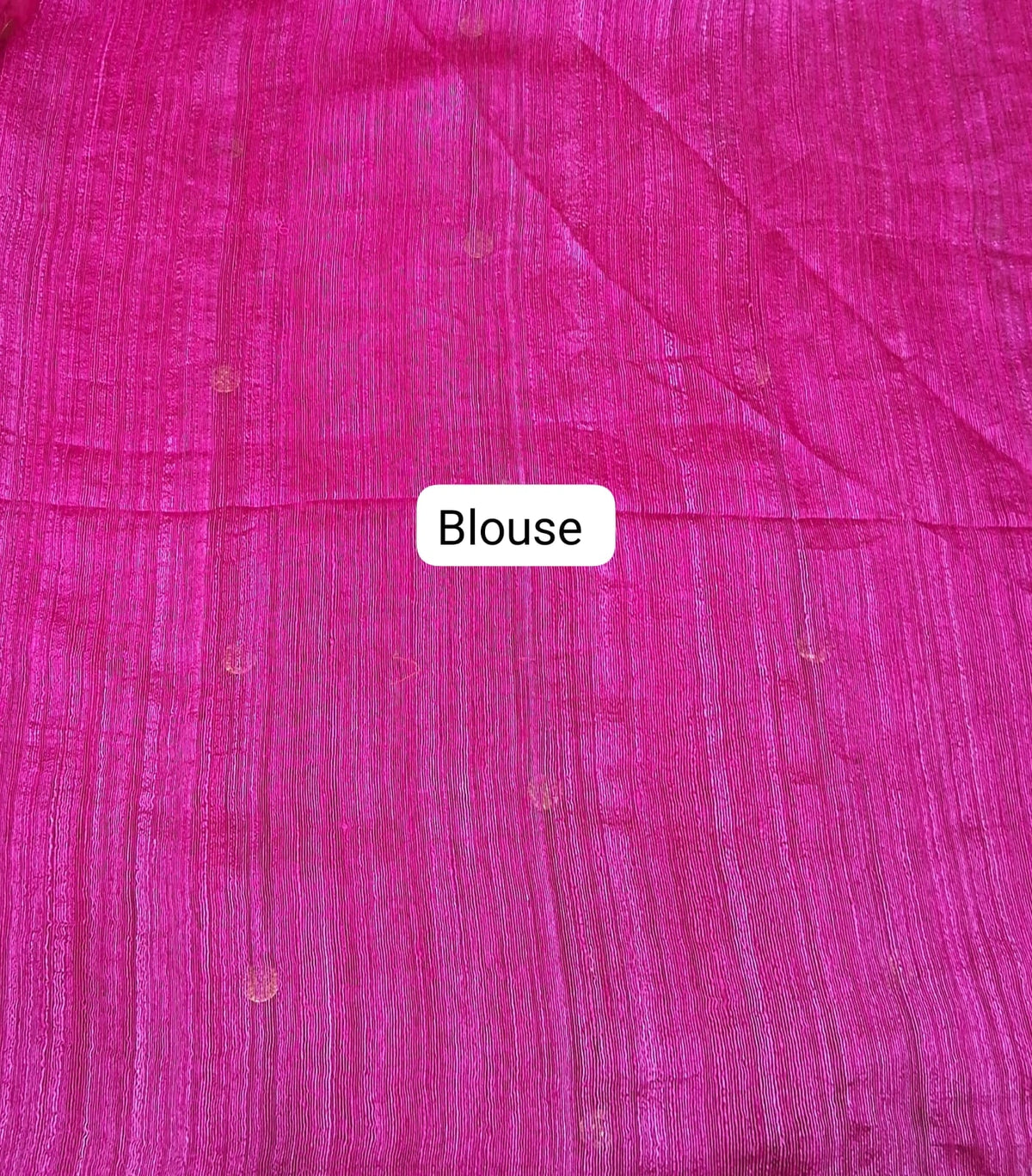 Rani Pink Pure Matka Silk Saree Blouse