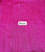 Rani Pink Pure Matka Silk Saree Blouse
