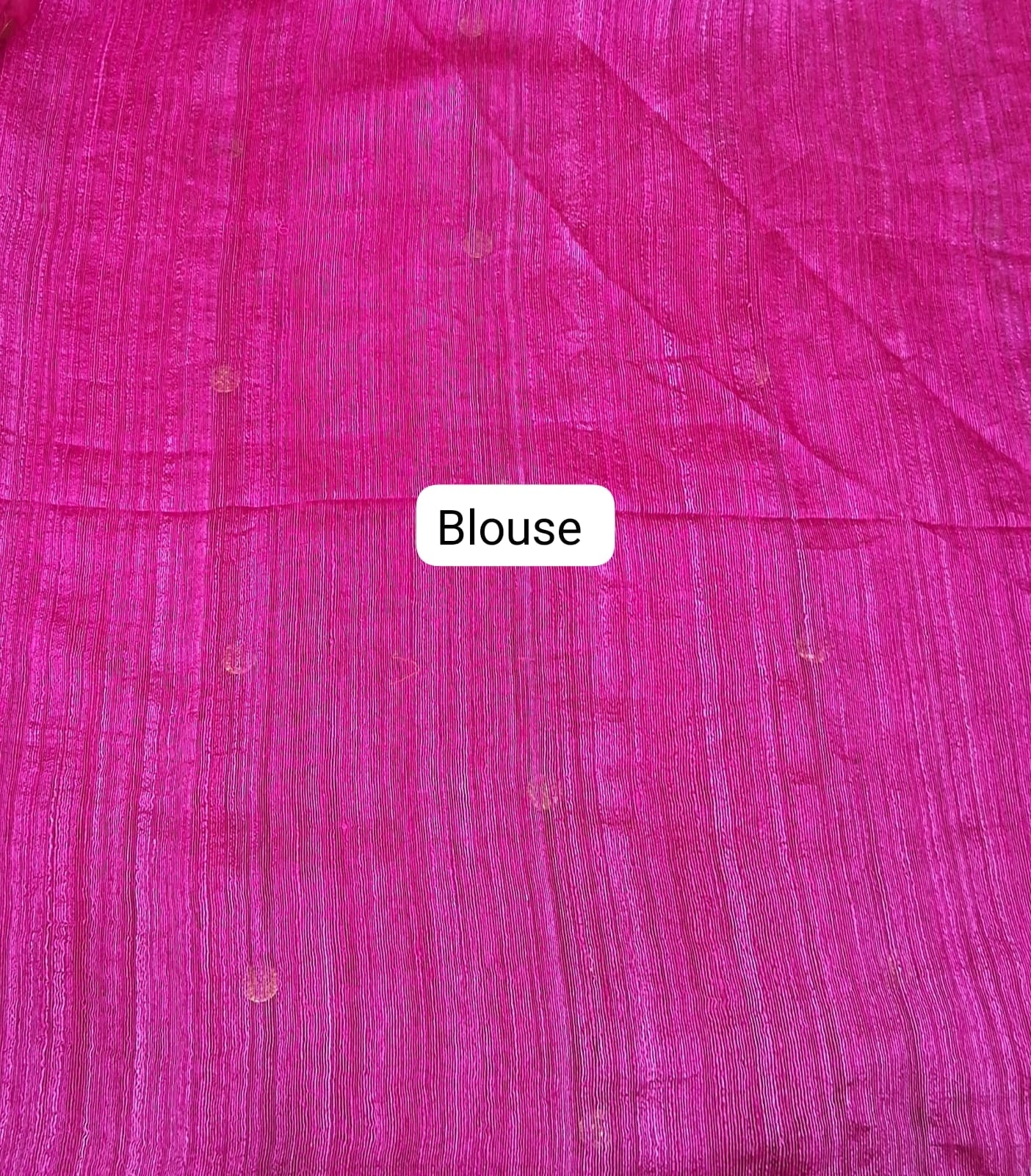 Rani Pink Pure Matka Silk Saree Blouse