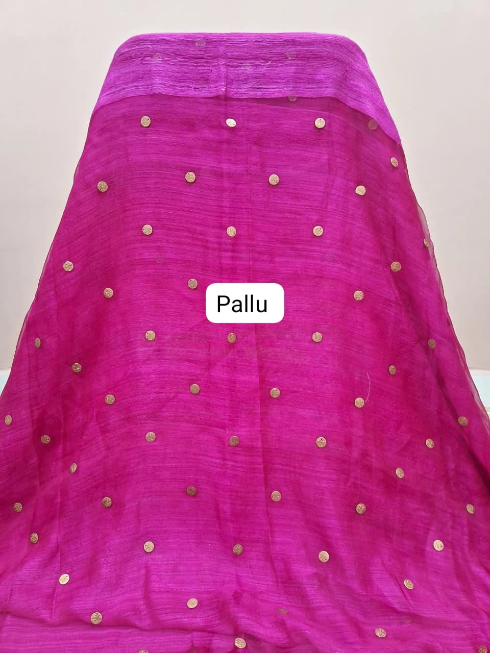 Rani Pink Pure Matka Silk Saree Pallu