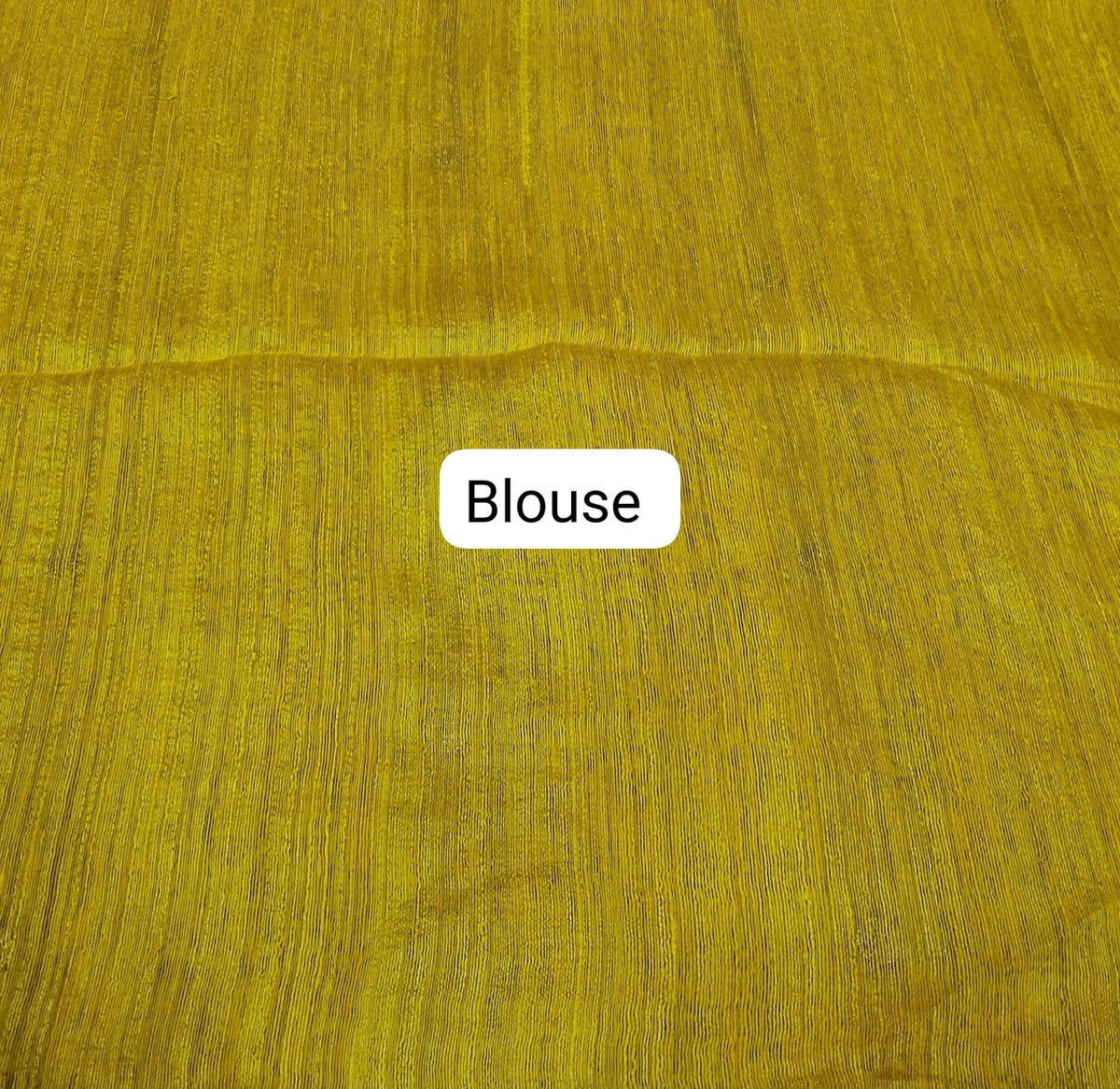 Lemon Yellow Pure Matka Silk Saree blouse