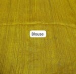 Lemon Yellow Pure Matka Silk Saree blouse