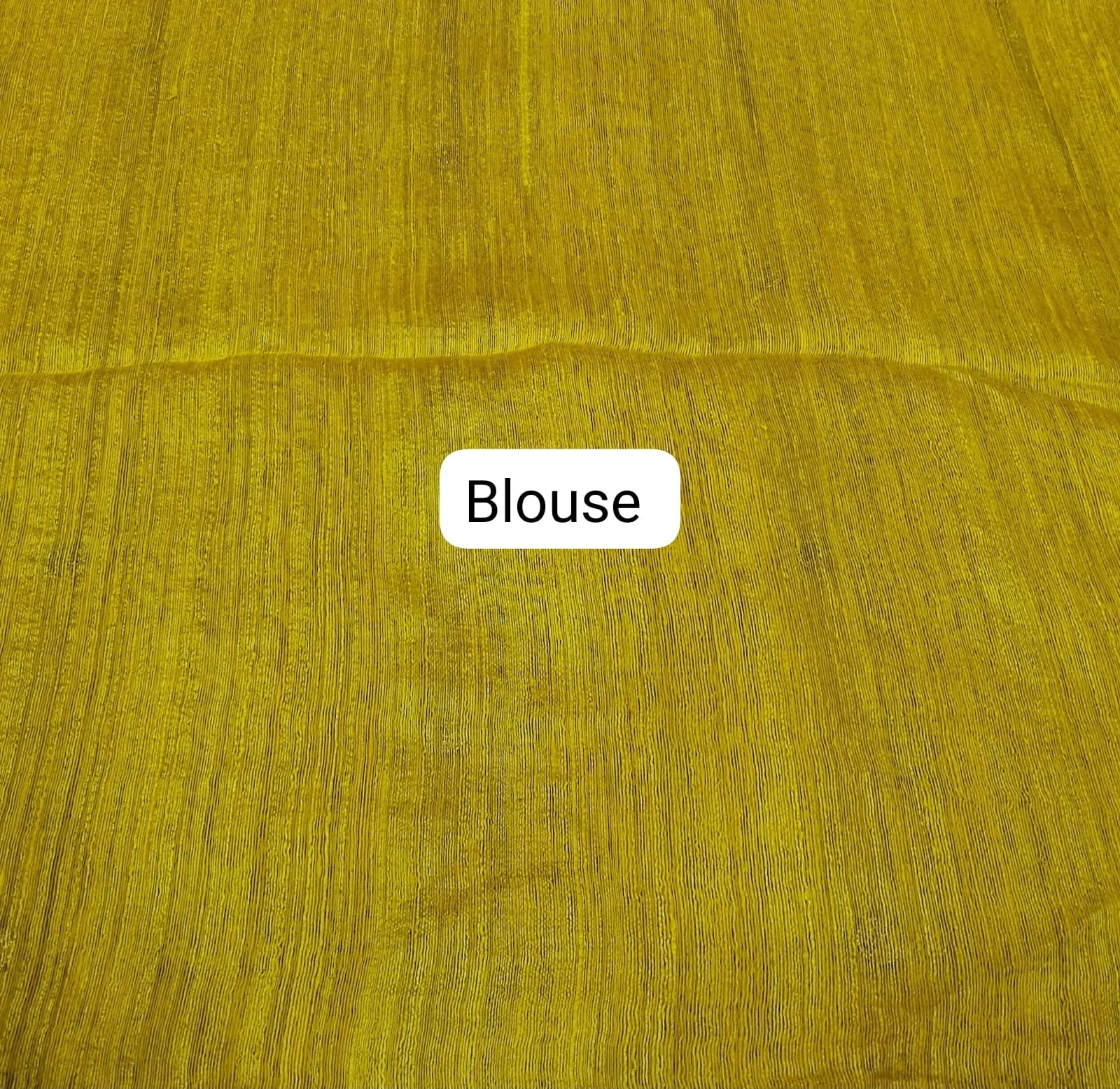 Lemon Yellow Pure Matka Silk Saree blouse