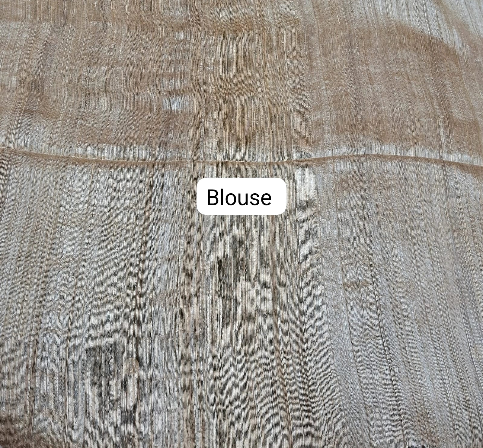 Beige Pure Matka Silk Saree Blouse