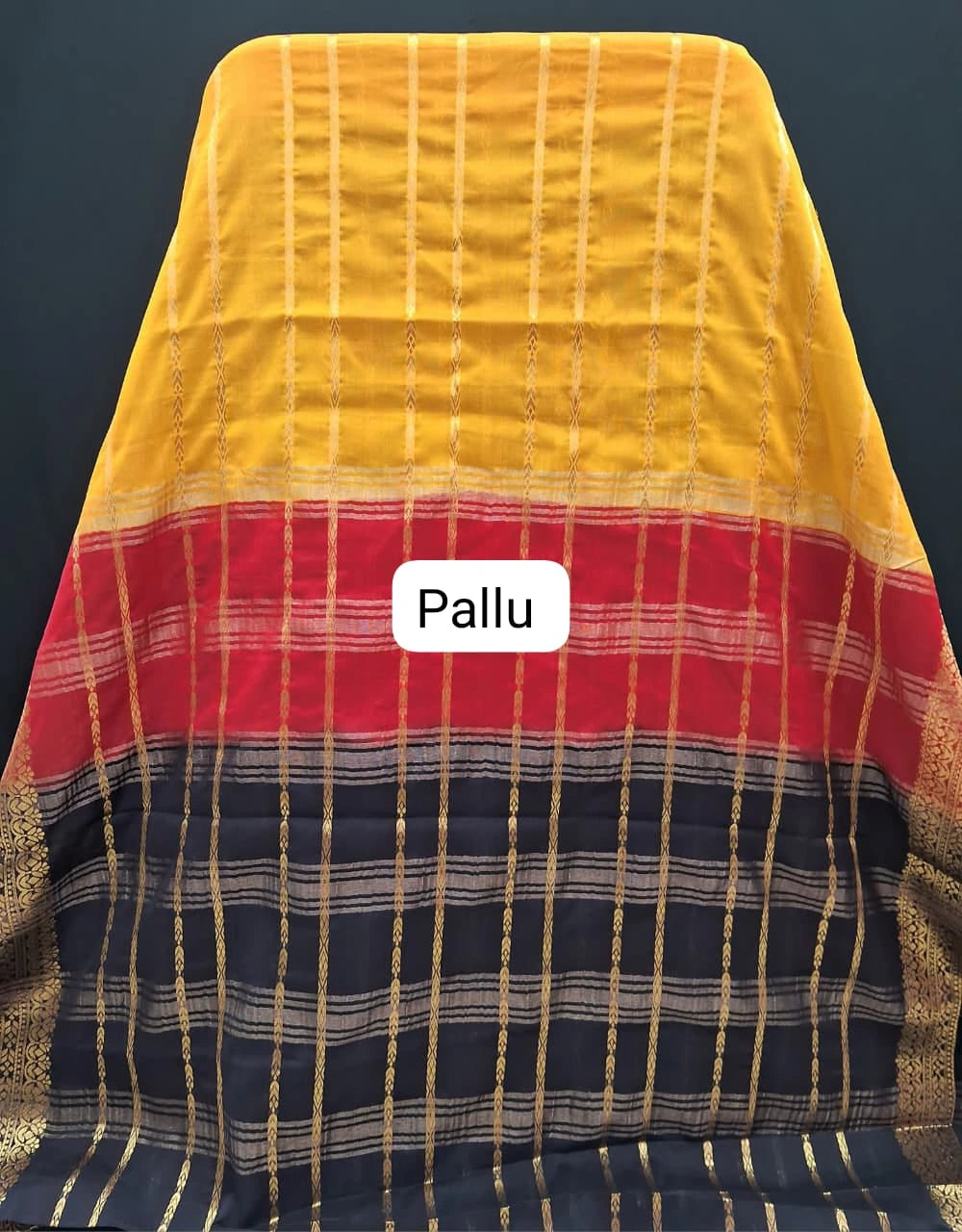 Mango Yellow Mysore Crepe Silk Saree with Elegant Zari pallu