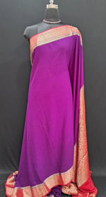 Purple Mysore Crepe Silk Saree 
